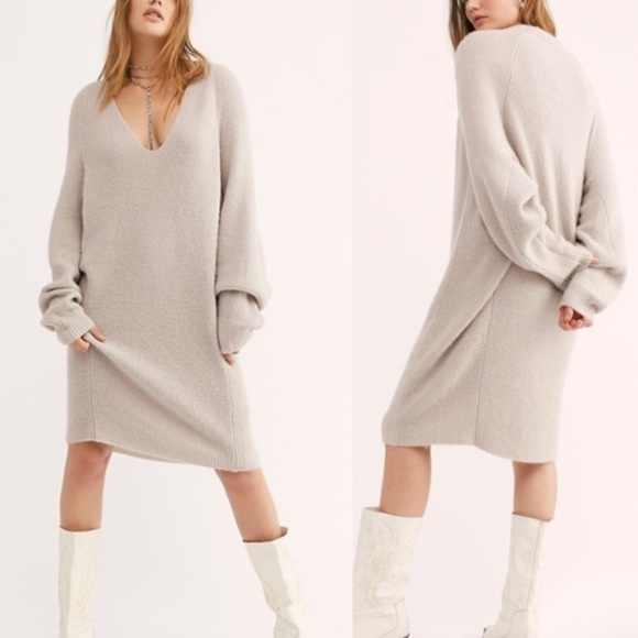 longline sweater dress